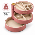 Elvargf™ Blush Rotating Tier Jewelry Organizer