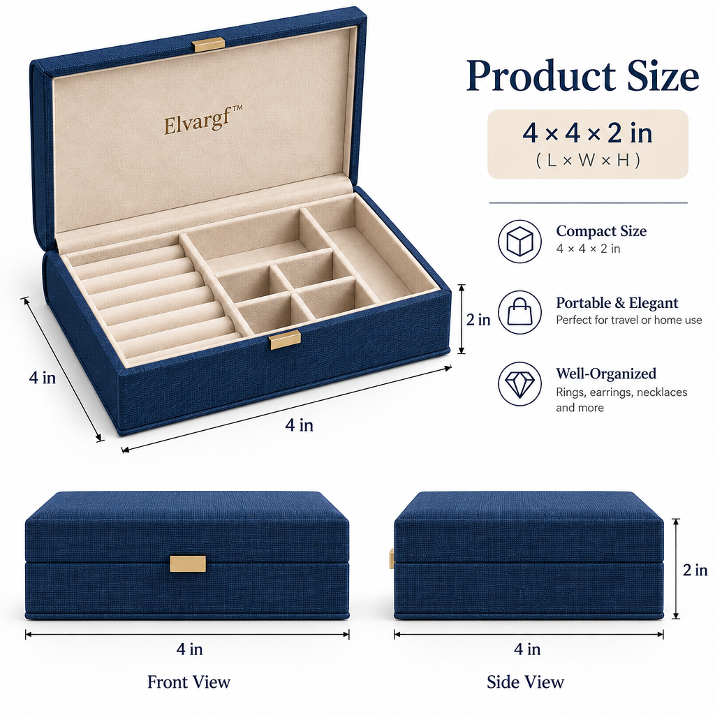 Elvargf™ Midnight Velvet Jewelry Display Case - detail 2