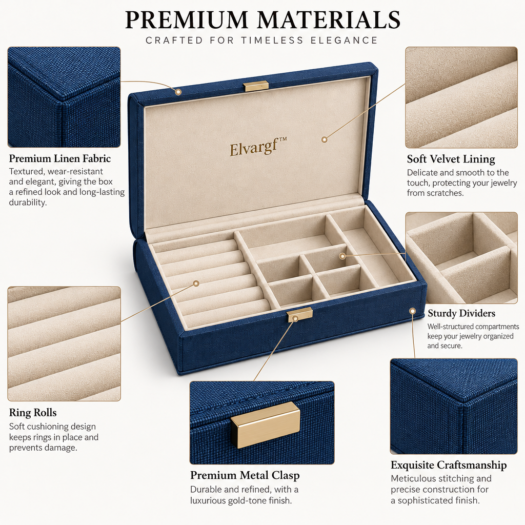 Elvargf™ Midnight Velvet Jewelry Display Case - detail 4
