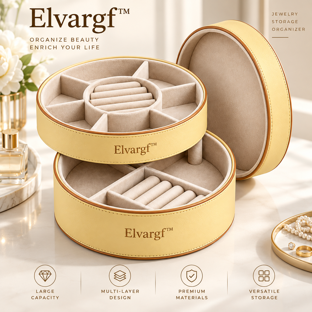 Elvargf™ Buttercream Round Jewelry Organizer - detail 2