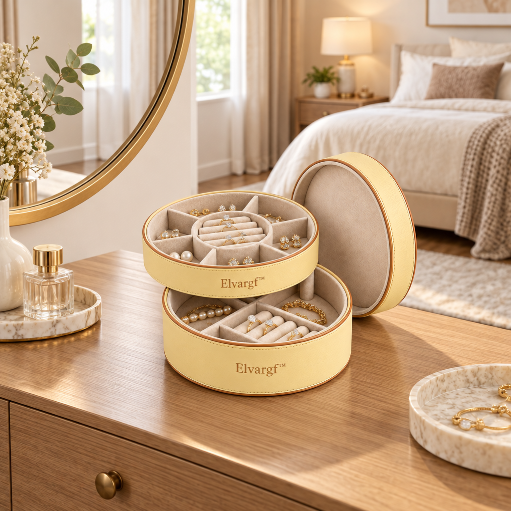 Elvargf™ Buttercream Round Jewelry Organizer - detail 5