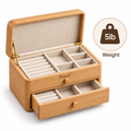 Elvargf™ Natural Bamboo Jewelry Storage Chest