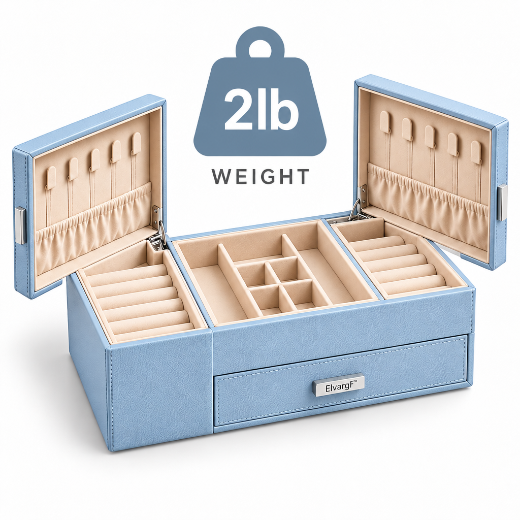 Elvargf™ Sky Blue Winged Jewelry Organizer