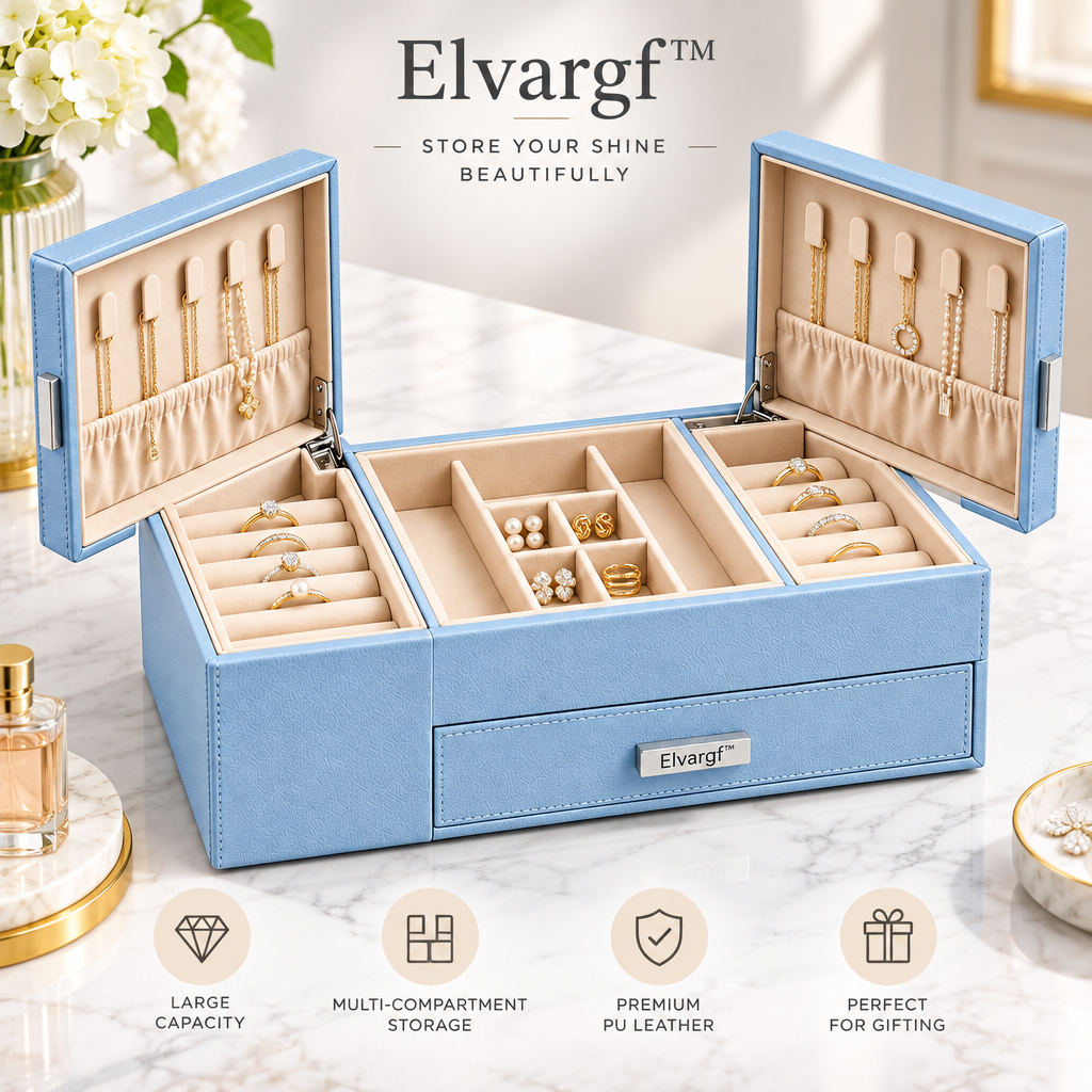 Elvargf™ Sky Blue Winged Jewelry Organizer - detail 2