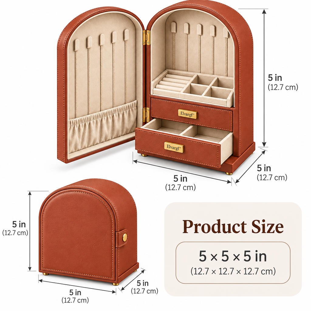 Elvargf™ Terracotta Arched Jewelry Cabinet - detail 2