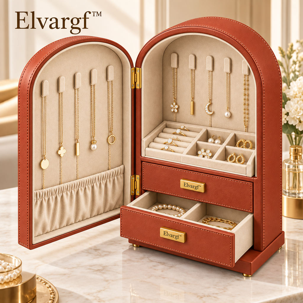 Elvargf™ Terracotta Arched Jewelry Cabinet - detail 4