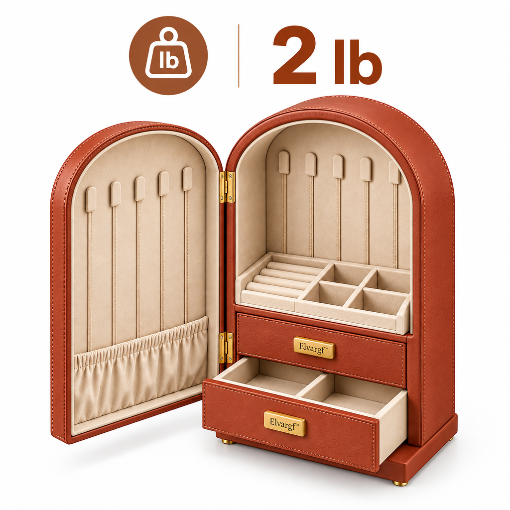Elvargf™ Terracotta Arched Jewelry Cabinet