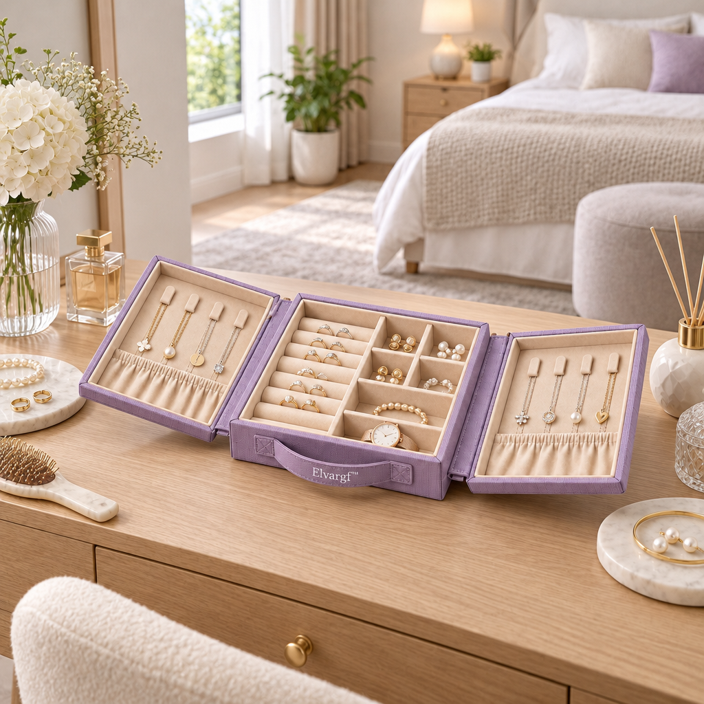 Elvargf™ Lavender Fold-Out Jewelry Organizer - detail 5